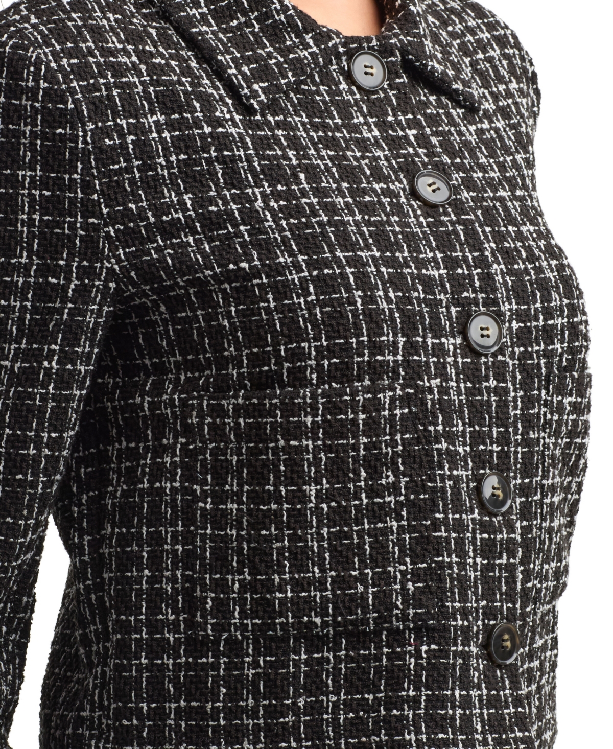 Bcx Women's Tweed Check Boucle Long Sleeves Jacket In Multi