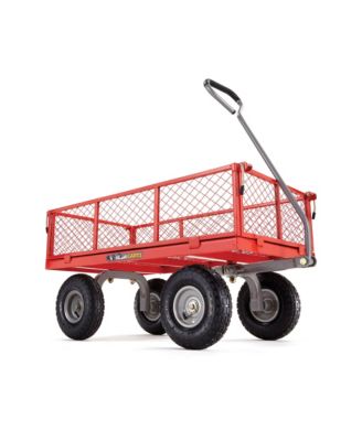 800 Pound Capacity Heavy Duty Steel Mesh Utility Wagon Cart