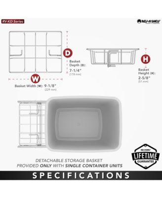 Double Pullout Trash Can 35 qt. for Kitchen, RV-18KD-11RC-S