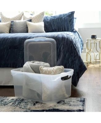 66 Qt Clear Storage Organizing Container Bin with Latching Lids, (2 Pack