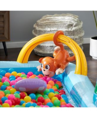 96" x 78" x 28" Inflatable Jungle Adventure Play Center Spray Kiddie Pool