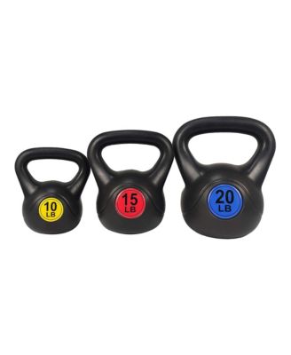BalanceFrom Kettlebell Fitness Exercise Weights, Set of 3, 10, 15, and 20 Pounds