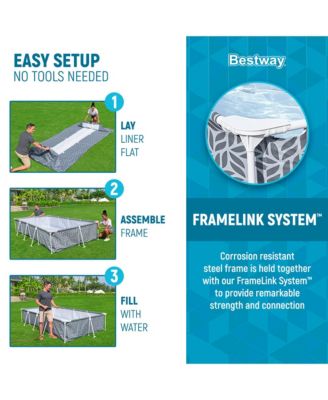 Steel Pro 12' x 6'7" x 26" Rectangle Above Ground Outdoor Swimming Pool