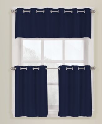 Montego Casual Textured Semi-Sheer Grommet Kitchen Curtain Valance