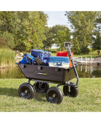 Heavy-Duty Poly Garden Dump Cart and Beach Wagon with 1200 lb Capacity
