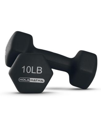 5, 10, and 15 Pound Neoprene Dumbbell Free Hand Weight Set with Rack