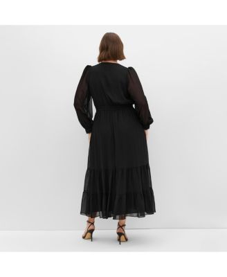 Plus Size Kianna Long Sleeve Maxi Dress