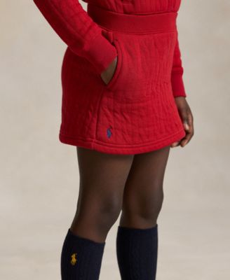 Girls' 2T-6X Quilted Cable-Motif Skirt