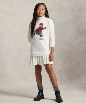 Girls' 7-16 Polo Bear Fleece Dress