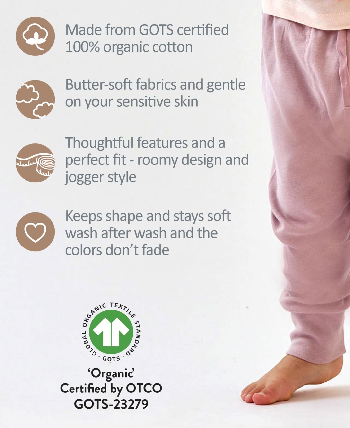 Брюки butterblu Jogger Pants, 4-Pack для малышей, цвет: Натуральный — фото 5