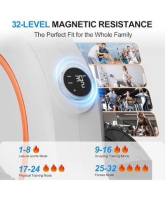 Adjustable 32-Level Magnetic Resistance Long Slide Rail Smart Rowing Machine with PitPat App