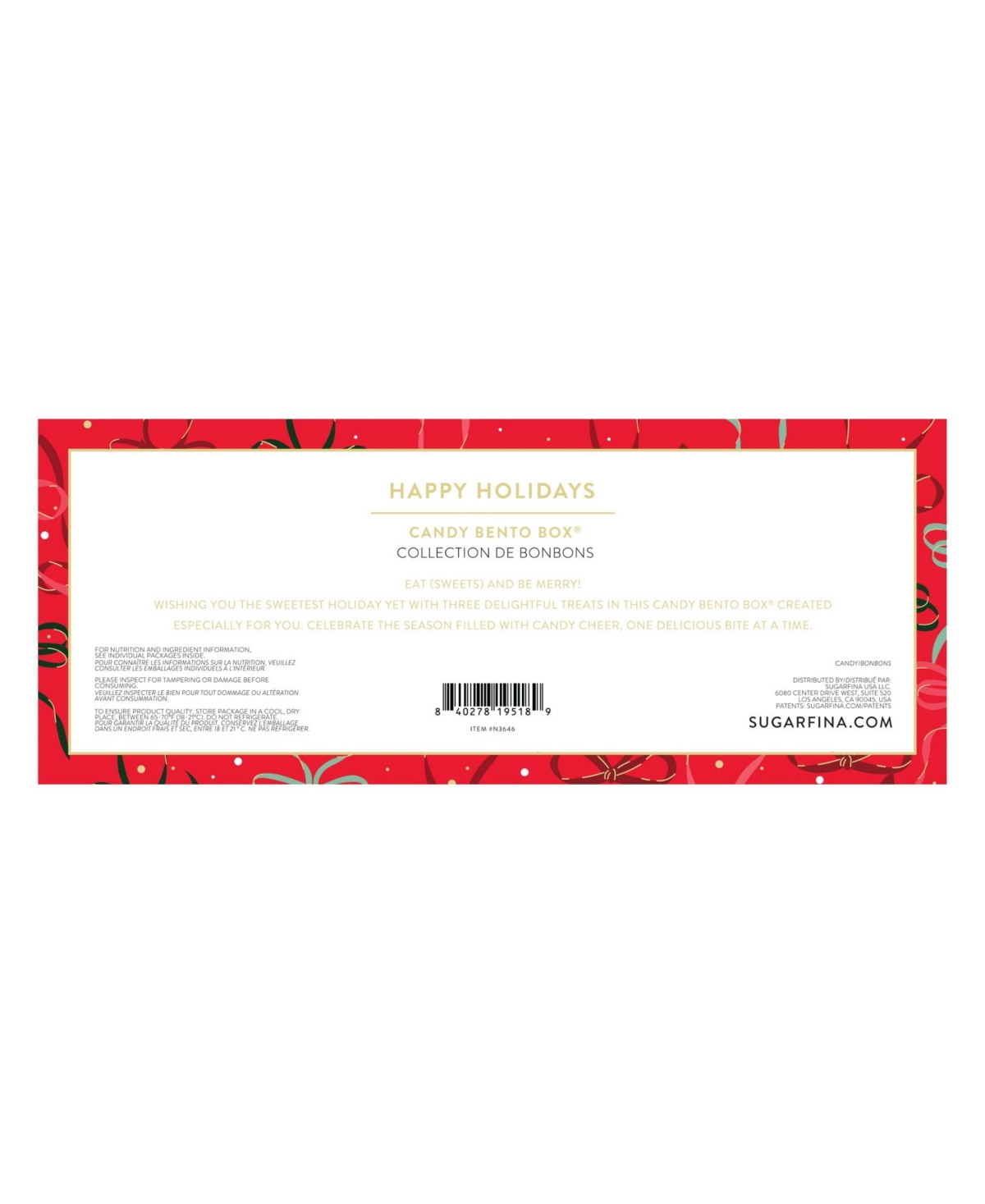 Sugarfina Happy Holidays Bento Box, 5.9 oz.