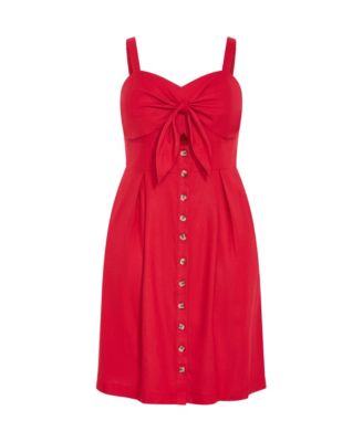 Plus Size Sweetly Tied Midi Dress