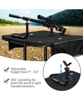 Foldable Shooting Bench with Adjustable Height Table