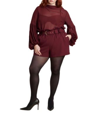 Women's Paperbag Waist Mini Short