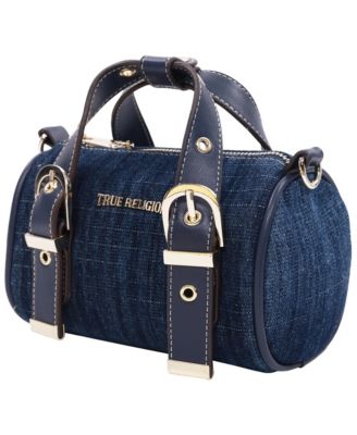 Denim Buckle Strap Mini Satchel