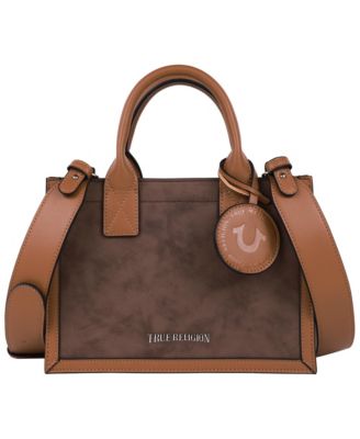 Suede PU Box Tote with Logo Tag