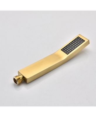 12&amp;#x22; Rain Brushed Gold Shower Head Systems Wall Mounted Shower Full Body Coverage Square Shower Head