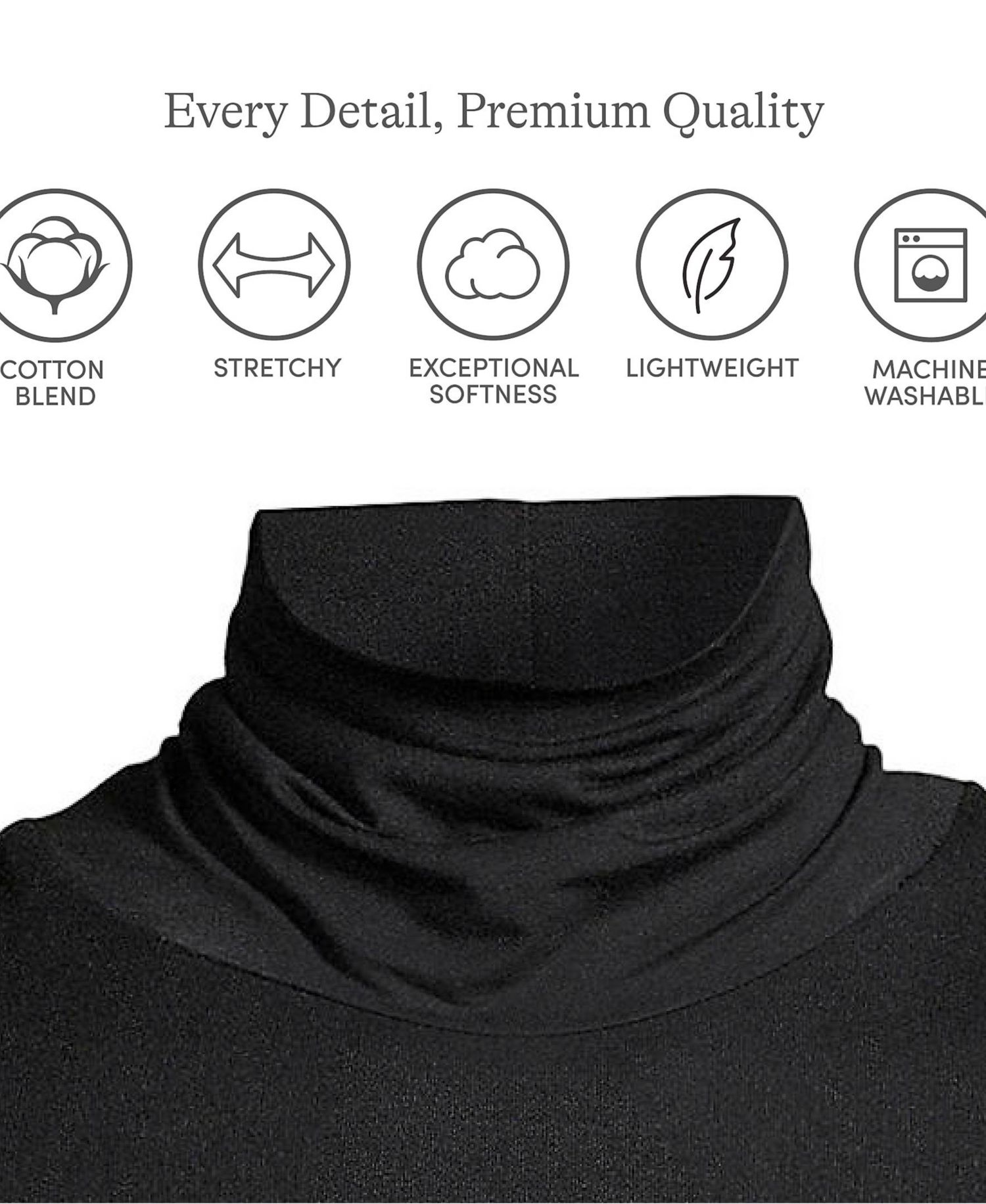 Women's Lightweight Jersey Long Sleeve Turtleneck