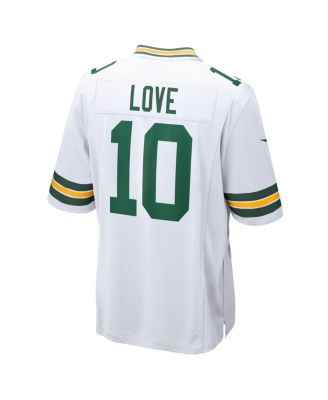 Men's Jordan Love White Green Bay Packers Game Jersey