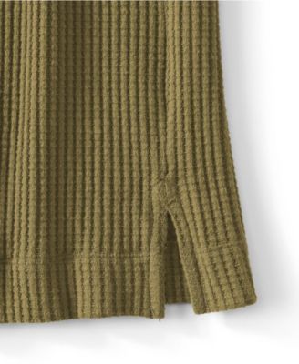 Women's Long Sleeve Waffle Shawl Collar Henley