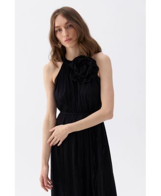 Women's Maxi Dress with Halter Neck