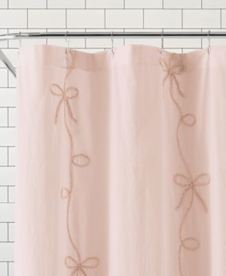 Sasha Bows Cotton Shower Curtain, 72" x 72"