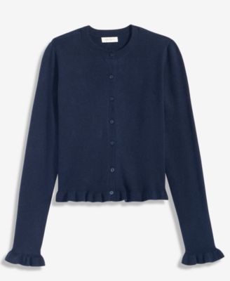 Women's Ruffle-Hem Cardigan, Macy's Exclusive