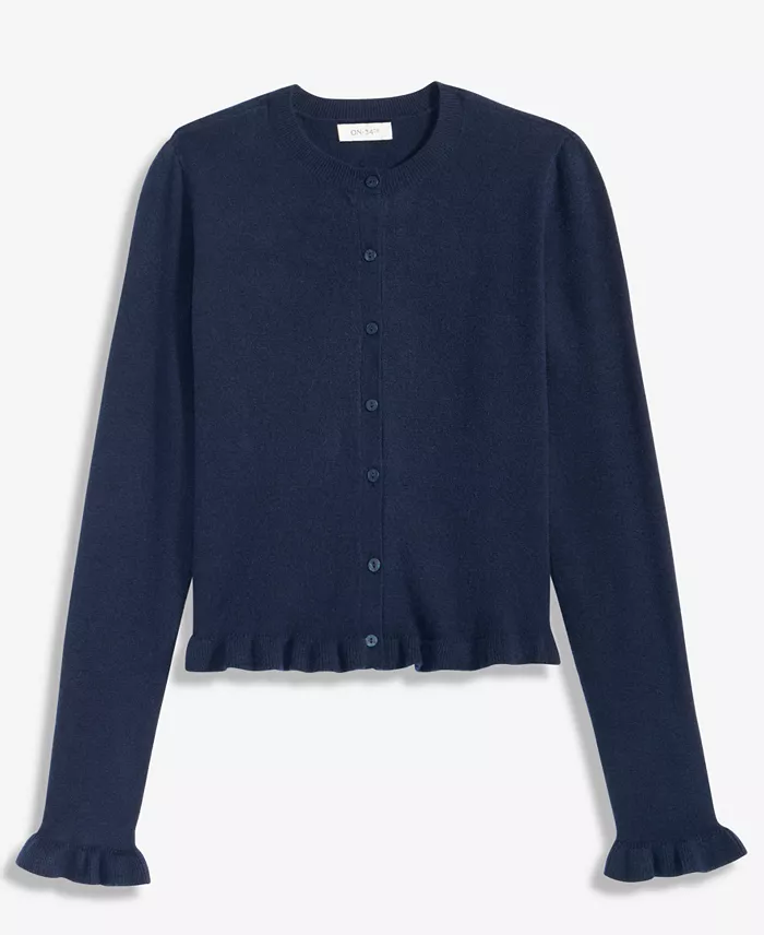 Women's Ruffle-Hem Cardigan - thumbnail 10