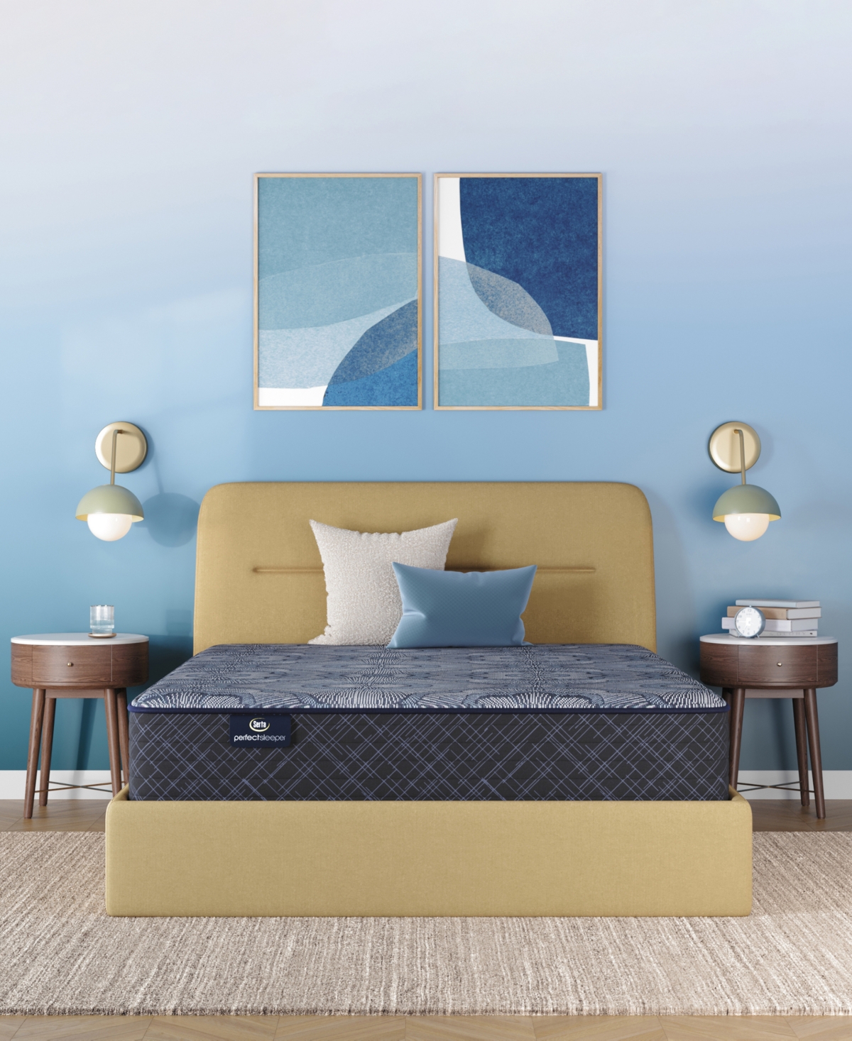 Serta Perfect Sleeper Lavender Falls 12" Firm Hybrid Tight Top Mattress, Twin In Transparent