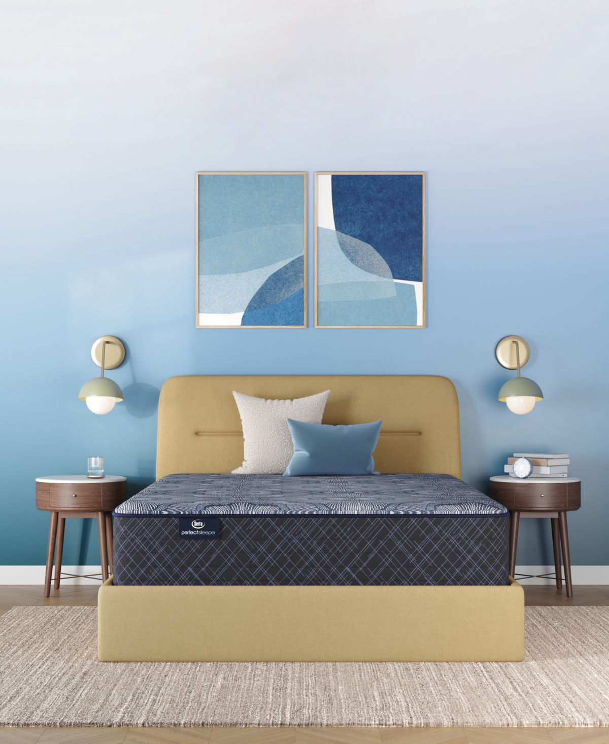 Serta Perfect Sleeper Lavender Falls 12 Firm Hybrid Tight Top Mattress Collection In Multi