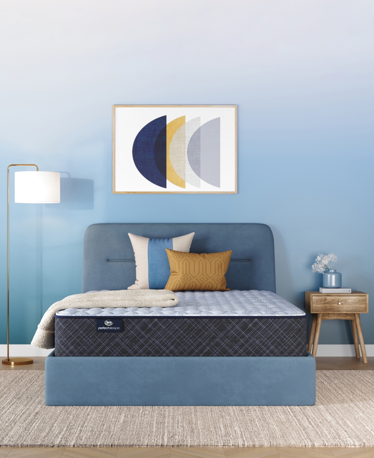 Serta Perfect Sleeper Iceland Poppy 12" Firm Tight Top Mattress Set, Twin In Transparent