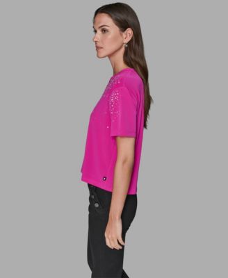 Women's Crewneck Embellished Top