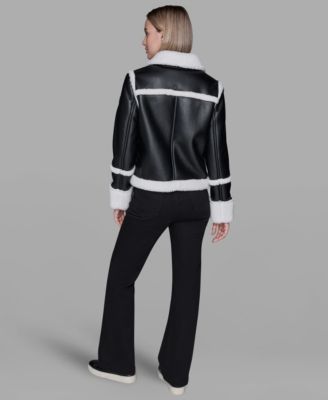 Women's Collared Fuzzy Jacket