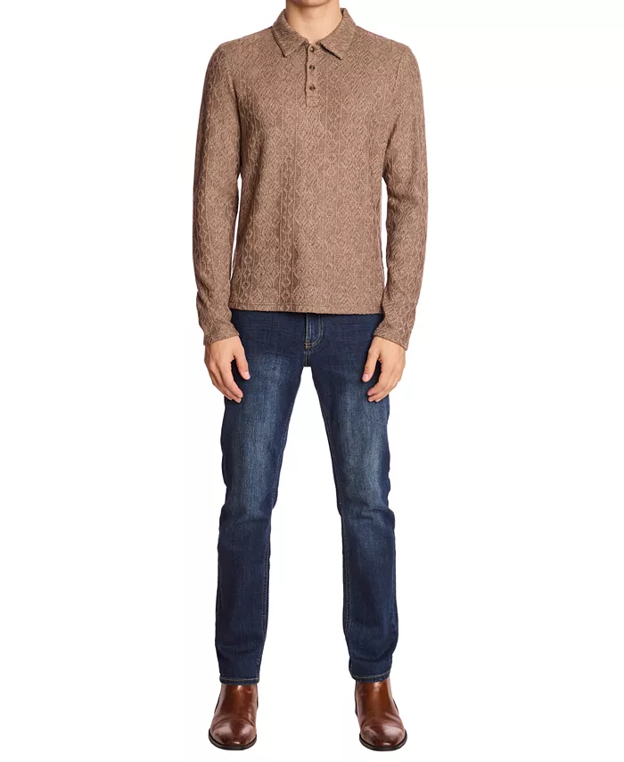 Men's Long Sleeve Polo Sweater - thumbnail 2