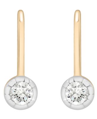 Diamond Drop Earrings (1/4 ct. t.w.) in 10K Yellow Gold