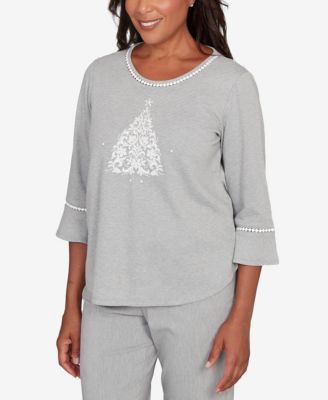 Stockbridge Christmas Tree Embellished Knit Top