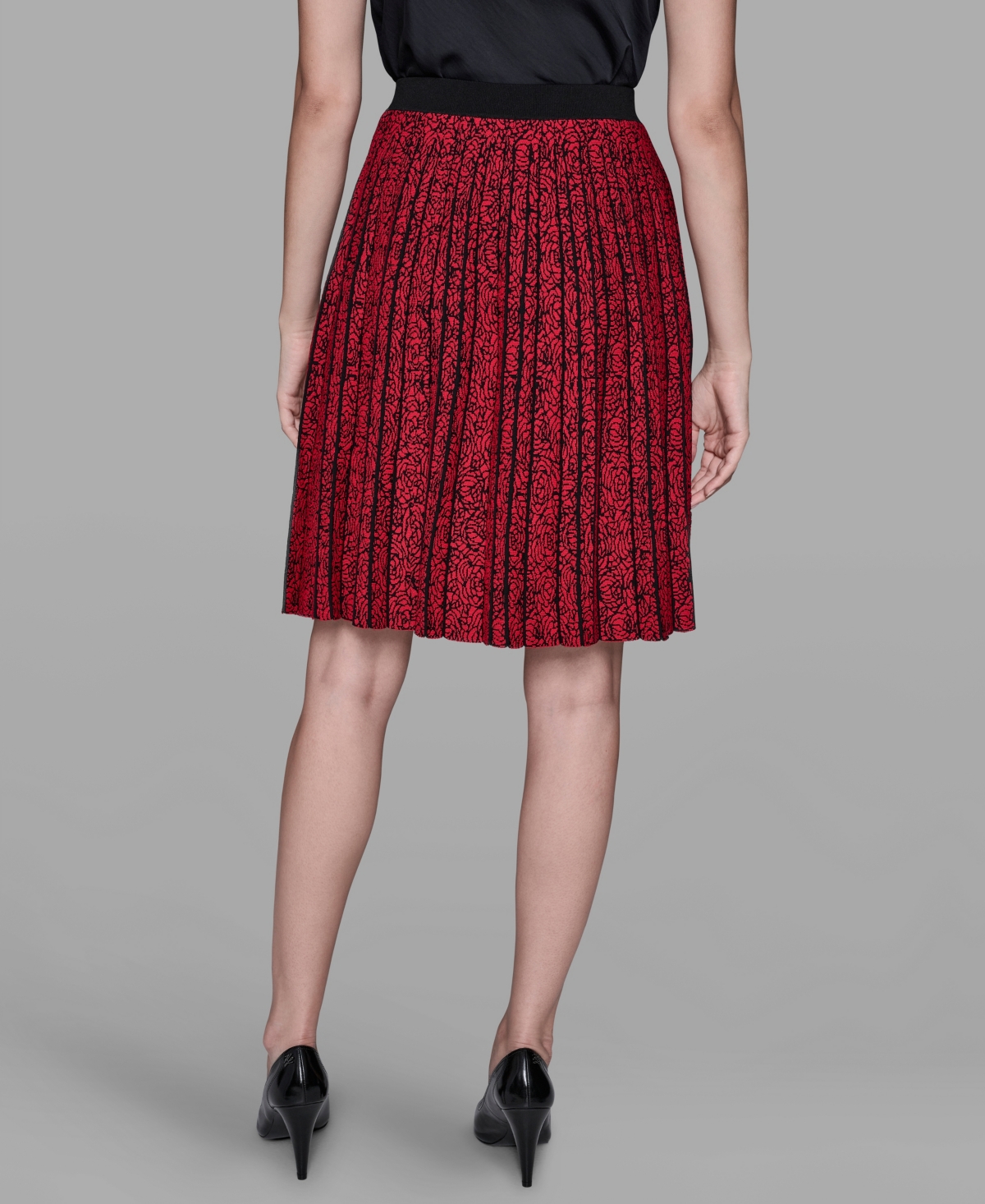 Karl Lagerfeld Paris Women's Pull-On Pleated Sweater Skirt