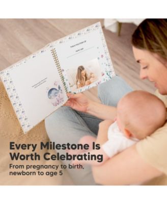 Craft Baby Memory Book, First 5 Years Baby Books, 90 Pages Keepsake Milestone Journal for Baby Girls, Boys