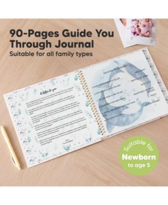 Craft Baby Memory Book, First 5 Years Baby Books, 90 Pages Keepsake Milestone Journal for Baby Girls, Boys