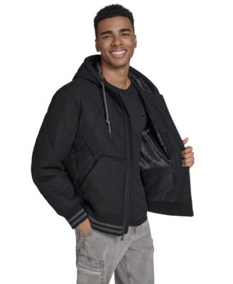 Men's Wool Blend Quilted Jacket