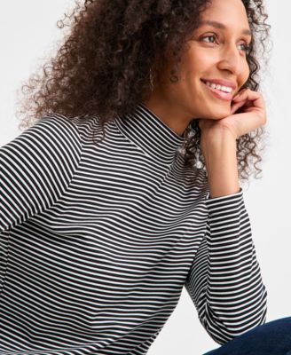 Women's Printed Mock-Neck Knit Top, Macy's Exclusive
