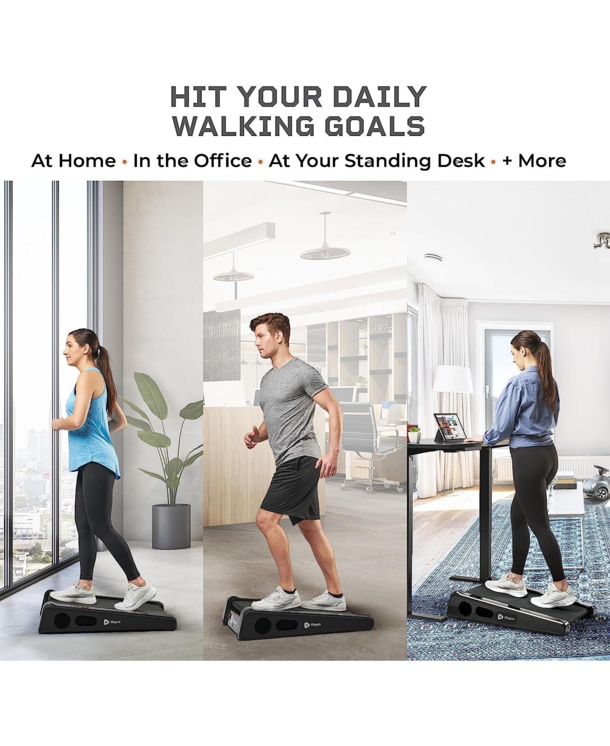 LifePro Mini Walking Pad Treadmill – 30" Compact Under-Desk Treadmill with Adjustable Incline, 3MPH Max Speed & No Installation Required