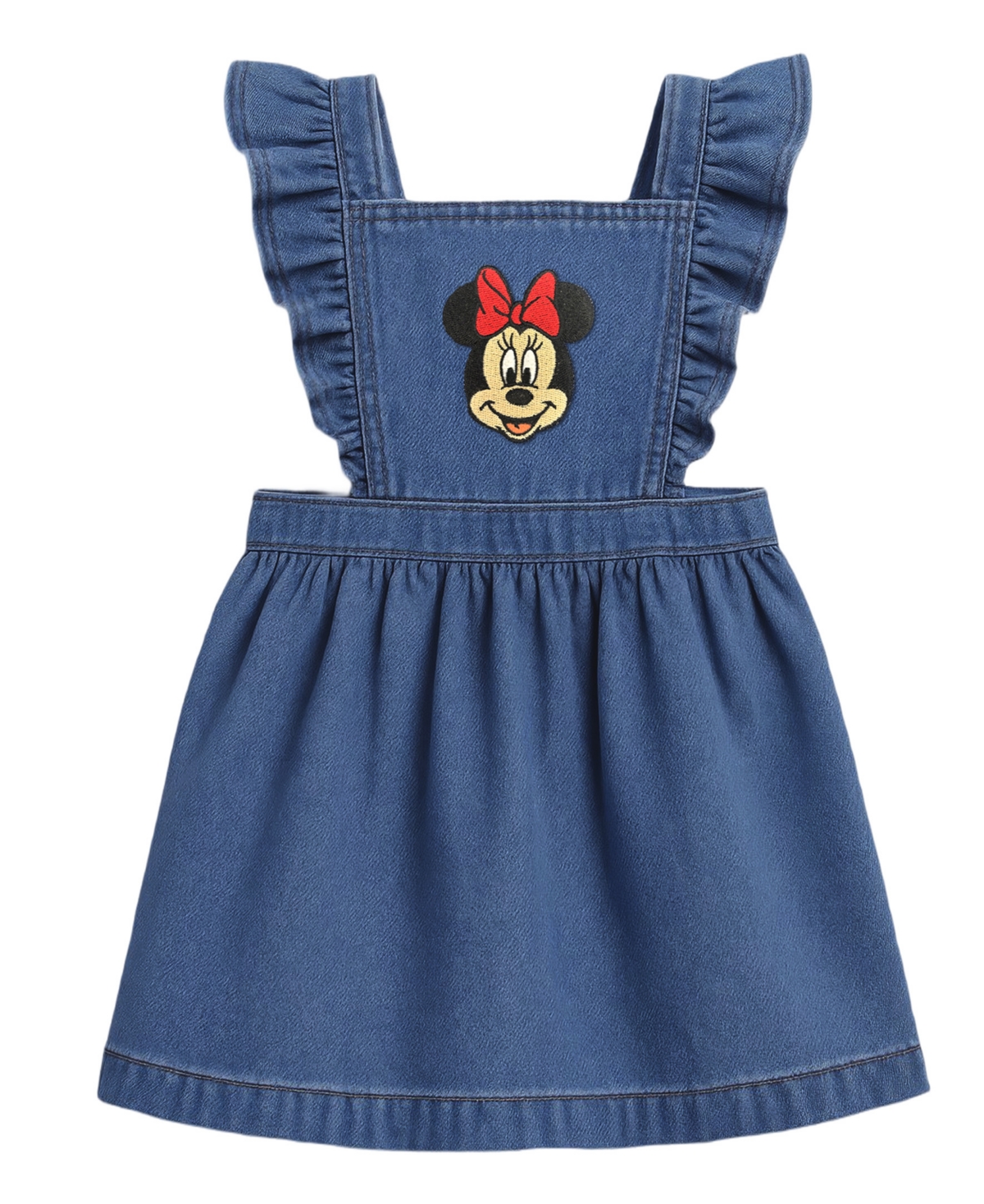 Disney Baby Girls 3-Piece Minnie Mouse Denim Jumper, Bodysuit and Tights Set