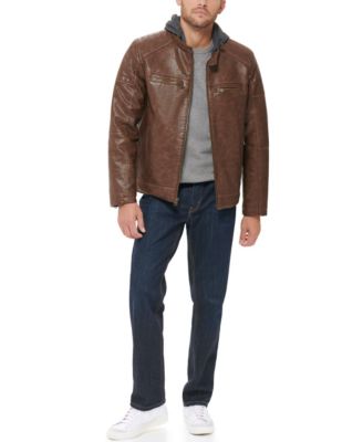 Men's Jersey Hood Racer Jacket 