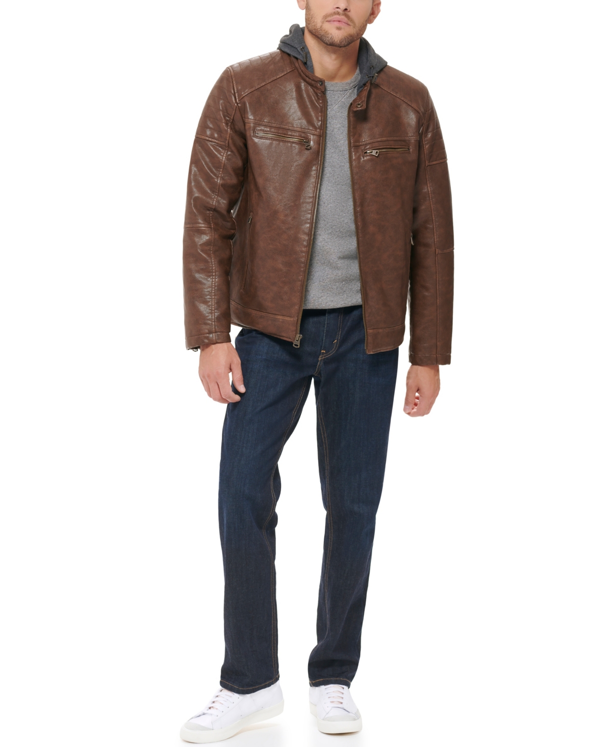 Levi's Men's Jersey Hood Racer Jacket