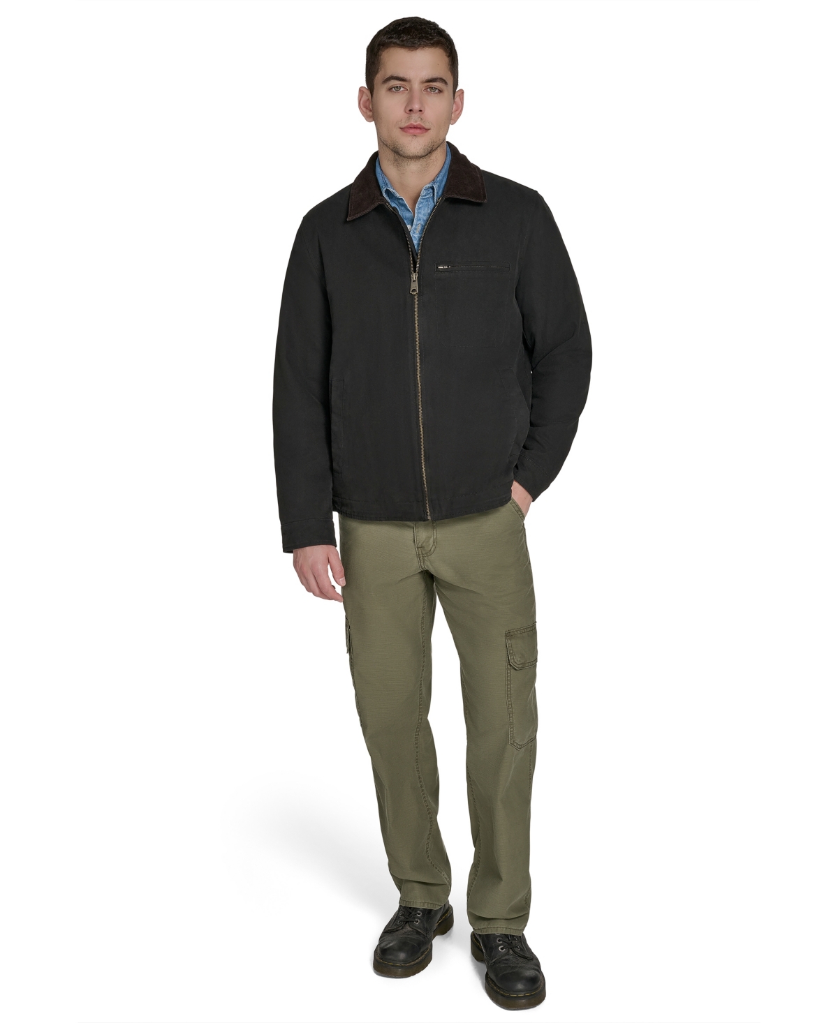Levi's Men's Cotton Canvas Depot Jacket In Black