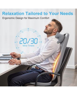 Shiatsu Neck & Full Back Massager, Heated Seat Massager Chair Pad Cushion