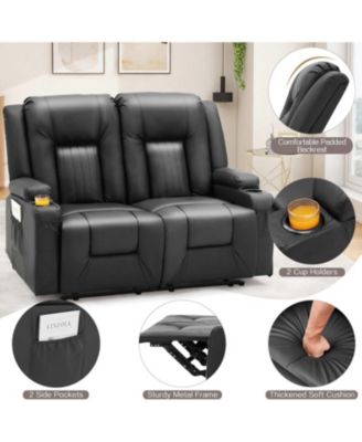Loveseat Recliner with Cup Holders&Side Pockets
