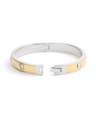 Two-Tone Signature C Bangle Bracelet